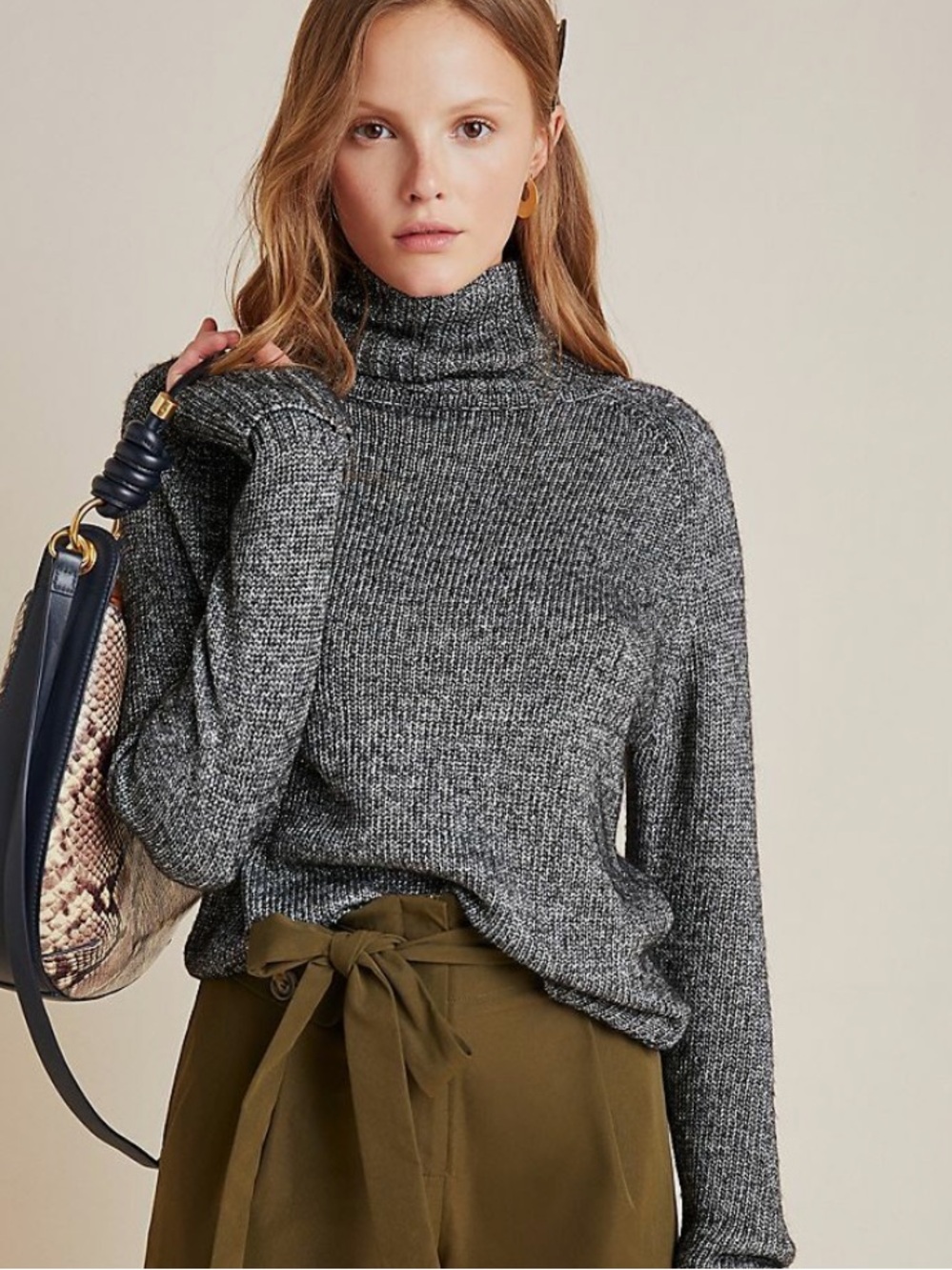 Anthropologie Coretta Shine Turtleneck S